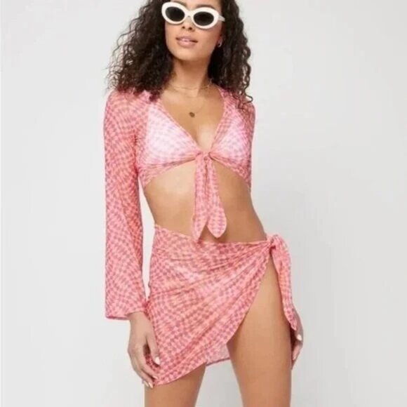 L*Space Bandera Top in Heat Waves New Womens Swim Cover Up - Picture 2 of 8